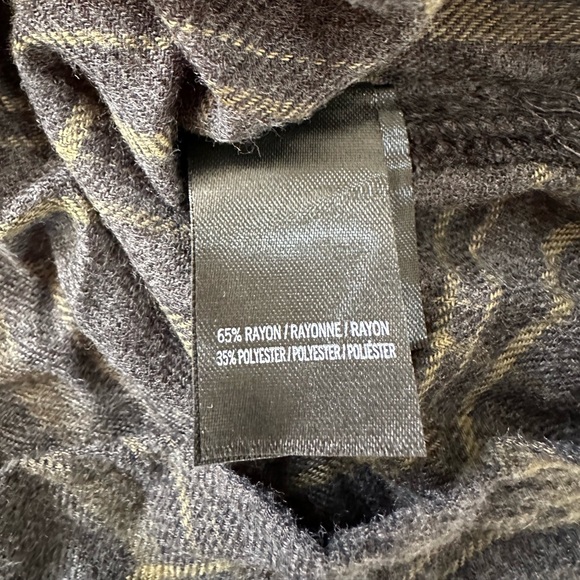 NWOT Kenneth Cole Flannel Shirt sz Medium Men's Collared Button Down Slim Fit - Picture 8 of 11